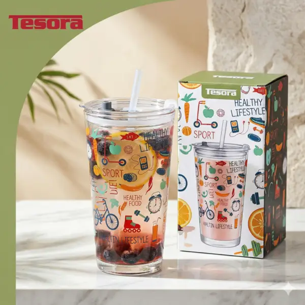 Graffiti Double Drink Glass