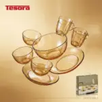 Seven-piece borosilicate glass tableware set